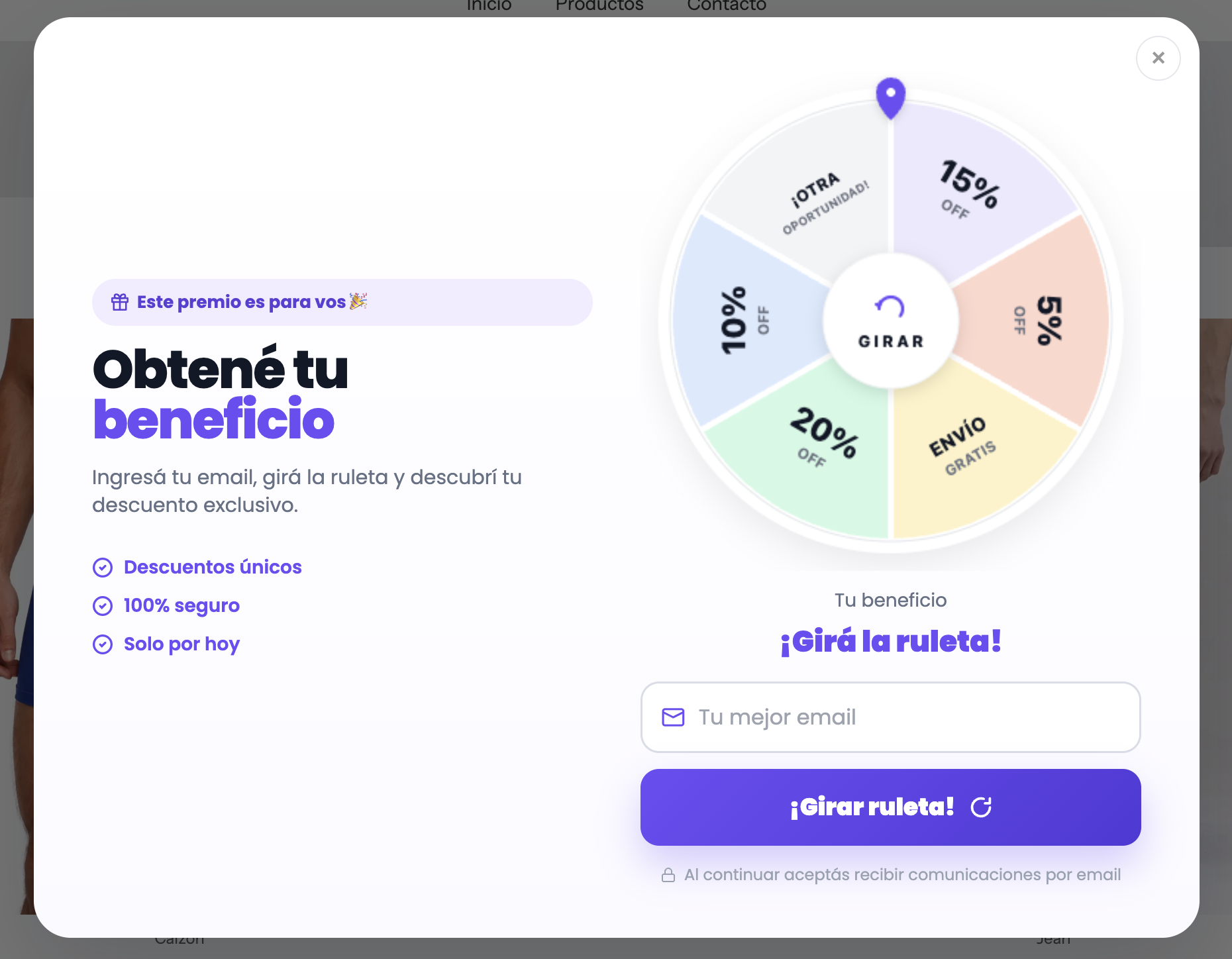 Ruleta de descuentos